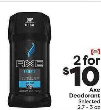 Weis Markets Axe deodorant offer