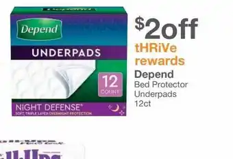 Kinney Drugs Depend bed protector underpads offer