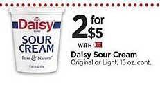 Tops Daisy sour cream offer