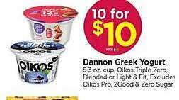 Tops Dannon greek yogurt offer