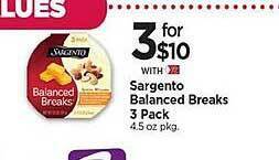 Tops Sargento balanced breaks 3 pack offer