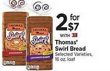 Tops Thomas' swirl bread offer