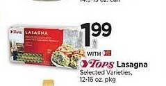 Tops Tops lasagna offer