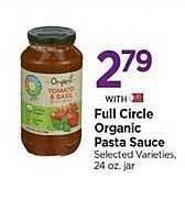 Tops Full circle organic pasta sauce offer