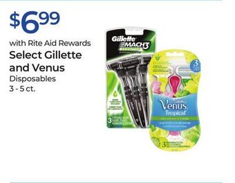 Rite Aid Select gillette and venus offer