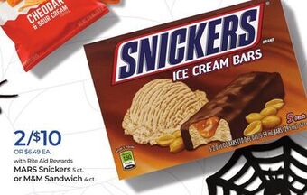 Rite Aid Mars snickers or m&m sandwich offer