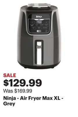 Best Buy Ninja - air fryer max xl - grey offer