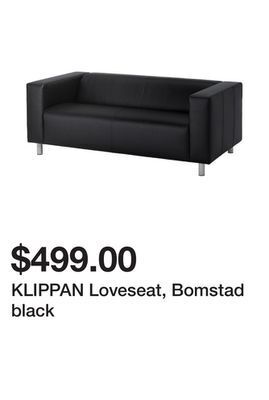 Ikea Klippan loveseat, bomstad black offer