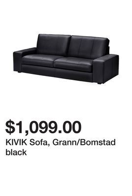 Ikea Kivik sofa, grann/bomstad black offer