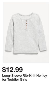 Old Navy Long-sleeve rib-knit henley for toddler girls offer