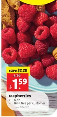 Lidl Raspberries offer