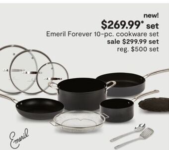 JC Penney Emeril forever 10-pc. cookware set offer