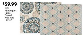 Aldi Huntington home carved area rug offer