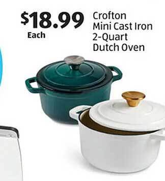 Aldi Crofton mini cast iron 2-quart dutch oven offer