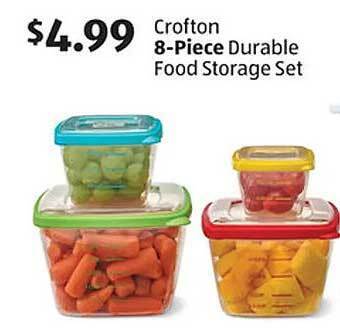 Aldi Crofton 8-piece durable food storage set offer