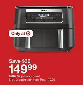 Target Ninja foodi 5-in-1 2-basket air fryer offer