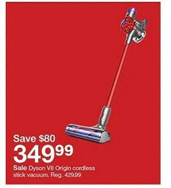 Target Dyson v8 origin cordless stick vacuum offer