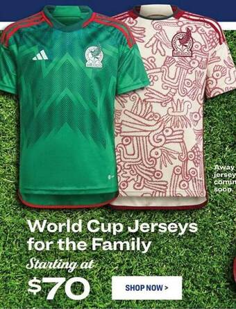 Academy World cup jerseys for the family offer