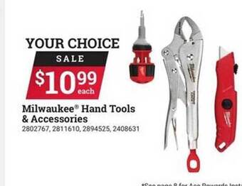 Ace Hardware Milwaukee hand tools & accessories offer