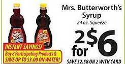 ACME Mrs. butterworth's syrup offer