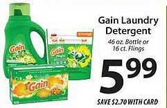 ACME Gain laundry detergent offer
