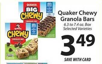 ACME Quaker chewy granola bars offer