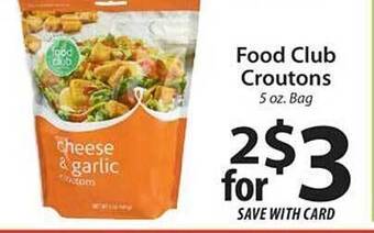 ACME Food club croutons offer
