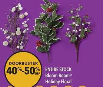 JOANN Bloom room holiday floral offer