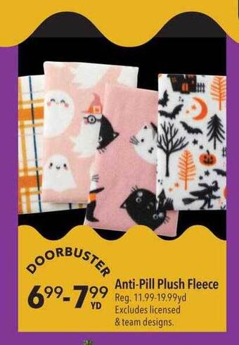 JOANN Anti-pill plush fleece offer