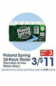 Price Rite Poland spring 24-pack water offer