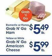 Price Rite Grab n' go ham or american cheese offer