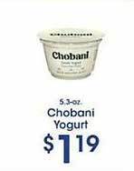 Price Rite Chobani yogurt offer