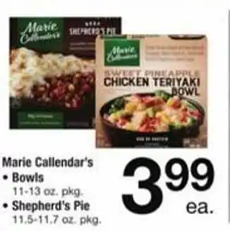 ACME Marie callendar's bowls or shepherd's pie offer