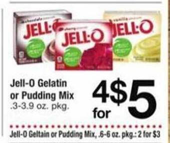 ACME Jell-o gelatin or pudding mix offer