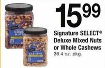 ACME Signature select deluxe mixed nuts or whole cashews offer