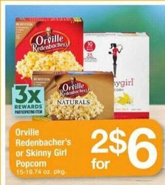 ACME Orville redenbacher's or skinny girl popcorn offer