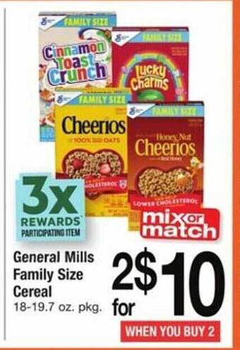 ACME General mills family size cereal offer