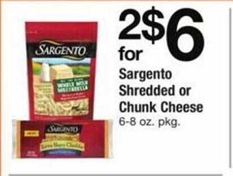 ACME Sargento shredded or chunk cheese offer