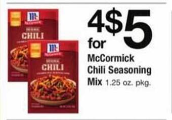 ACME Mccormick chili seasoning mix offer