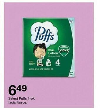 Target Select puffs facial tissue offer