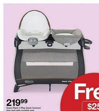 Target Graco pack 'n play quick connect playard with portable seat offer