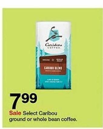 Target Select caribou ground or whole bean coffee offer