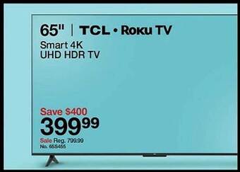 Target Tcl, roku tv 65 offer