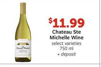 Fareway Chateau ste michelle wine offer