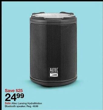 Target Altec lansing hydramotion bluetooth speaker offer
