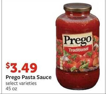 Fareway Prego pasta sauce offer
