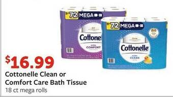 Fareway Cottonelle clean or comfort care bath tissue offer