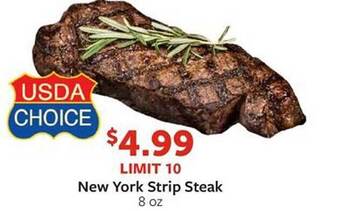 Fareway New york strip steak offer