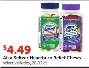 Fareway Alka seltzer heartburn relief chews offer