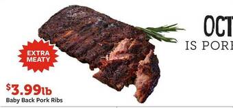 Fareway Baby back pork ribs offer